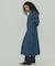 DENIM VOLUME SLEEVE DRESS