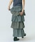 CHECK TIERED SKIRT