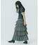 CHECK TIERED SKIRT
