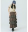 CHECK TIERED SKIRT