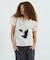 LACE SLEEVE GRAPHIC TOP