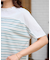 先染めボーダードルマンTシャツ