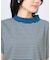 ハイネックボーダーTシャツ