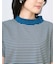 ハイネックボーダーTシャツ