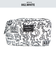 15800ボックスポーチ[KeithHaring][キースヘリング]