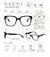GUCCI メガネ レディースワイドスクエア インジェクションフレーム ブラック GG2193O-001