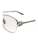 GUCCI メガネ レディース オーバル  メタルフレーム シルバー GG2234OA-002