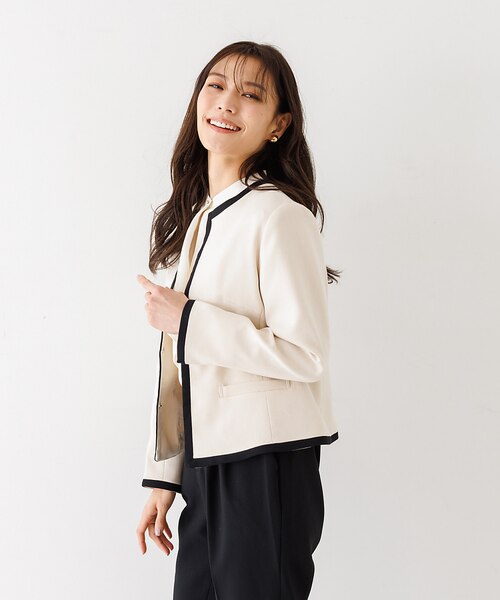 新品タグ付き　AVIE アビィ　ふんわりノーカラーアウター　裏ボア　ヤマダヤ ノーカラーボアジャケット – PARK by one way（パークバイ