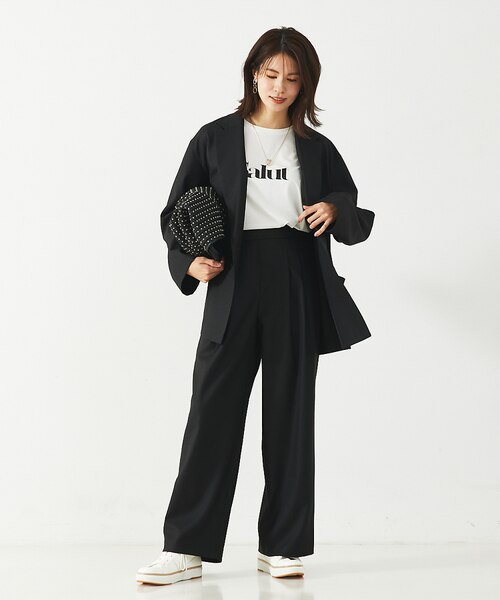 LEE掲載・セットアップ対応】メランジ調ダブルジャケット/リネンライク