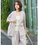 【WEB限定！2点セット】リネンライク半袖ジャケット&ストレートパンツセットアッ