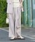 【WEB限定！2点セット】リネンライク半袖ジャケット&ストレートパンツセットアッ