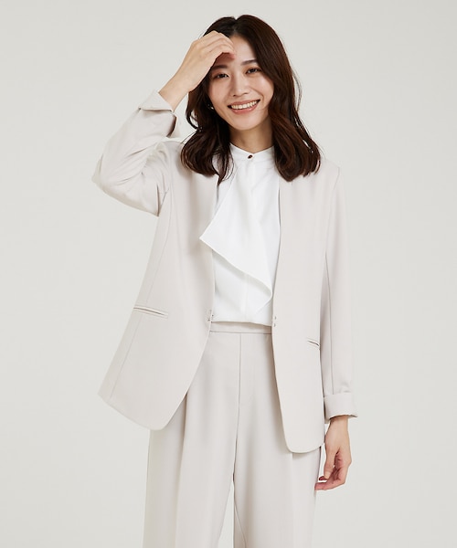 WEB Domani掲載】【エニデイカセット】ノーカラージャケット