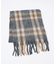 ウール混チェックストール