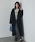 【体型カバー】ノーカラーロングコート