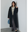 【体型カバー】ノーカラーロングコート
