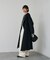 【体型カバー】ノーカラーロングコート