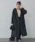 【体型カバー】ノーカラーロングコート