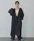 【体型カバー】ノーカラーロングコート