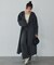 【体型カバー】ノーカラーロングコート