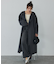 【体型カバー】ノーカラーロングコート