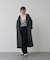 【体型カバー】ノーカラーロングコート