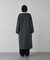 【体型カバー】ノーカラーロングコート