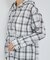【シアー素材】チェックフードシャツ/春服/夏服/ゆったり/羽織り