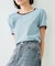 【リンガーT】ボーダーコンパクトTシャツ/夏服/半袖/スタイルアップ