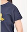【新色チャコールグレー入荷】甘編み天竺フロッキープリントTシャツ