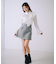 ラメネップニットビジュー付ミニスカート