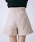 オリジナルロゴフラワー刺繍中綿ショートパンツ