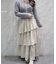 アシメティアードスカート