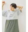 パッチワーク花柄ドッキングワンピース