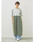 パッチワーク花柄ドッキングワンピース