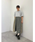 パッチワーク花柄ドッキングワンピース