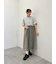 パッチワーク花柄ドッキングワンピース