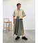 パッチワーク花柄ドッキングワンピース