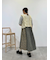 パッチワーク花柄ドッキングワンピース
