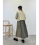 パッチワーク花柄ドッキングワンピース