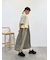 パッチワーク花柄ドッキングワンピース