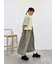 パッチワーク花柄ドッキングワンピース