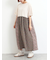 パッチワーク花柄ドッキングワンピース