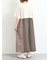 パッチワーク花柄ドッキングワンピース