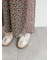 パッチワーク花柄ドッキングワンピース