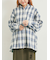 オンブレチェック裾ドロストシャツ