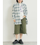 オンブレチェック裾ドロストシャツ