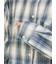 オンブレチェック裾ドロストシャツ