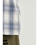 オンブレチェック裾ドロストシャツ