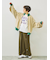 柄アソートフロッキープリントロングTシャツ