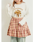 柄アソートフロッキープリントロングTシャツ
